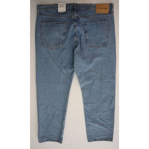 Calvin Klein Men's Sz 38x30 Desert Blue Standard Straight Fit Denim Jeans $90 - Picture 2 of 12